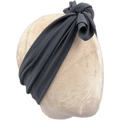 Dusty Blue Grey Top Knot Headband - The Sassy Olive