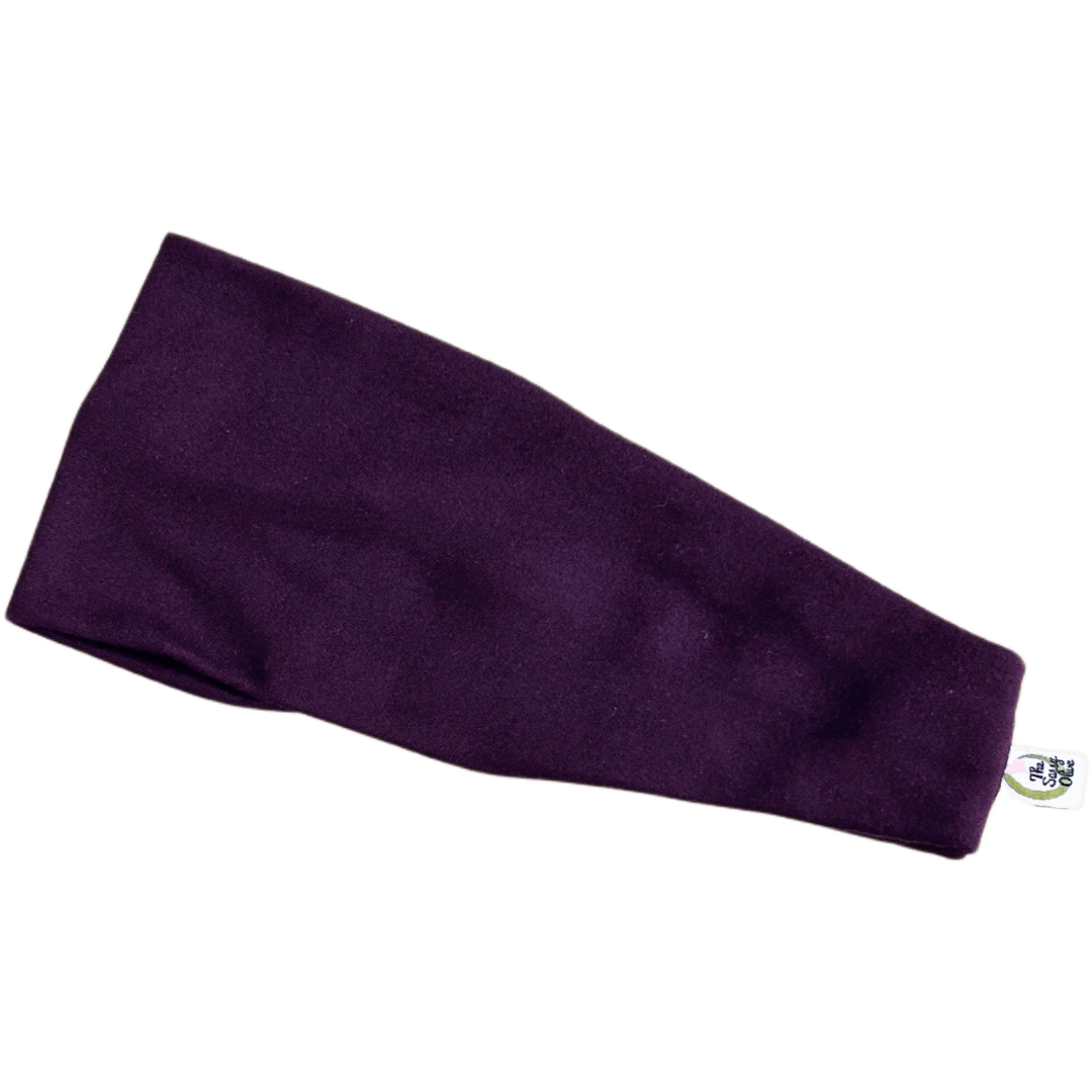 Eggplant Purple Solid Stretch Headband - The Sassy Olive
