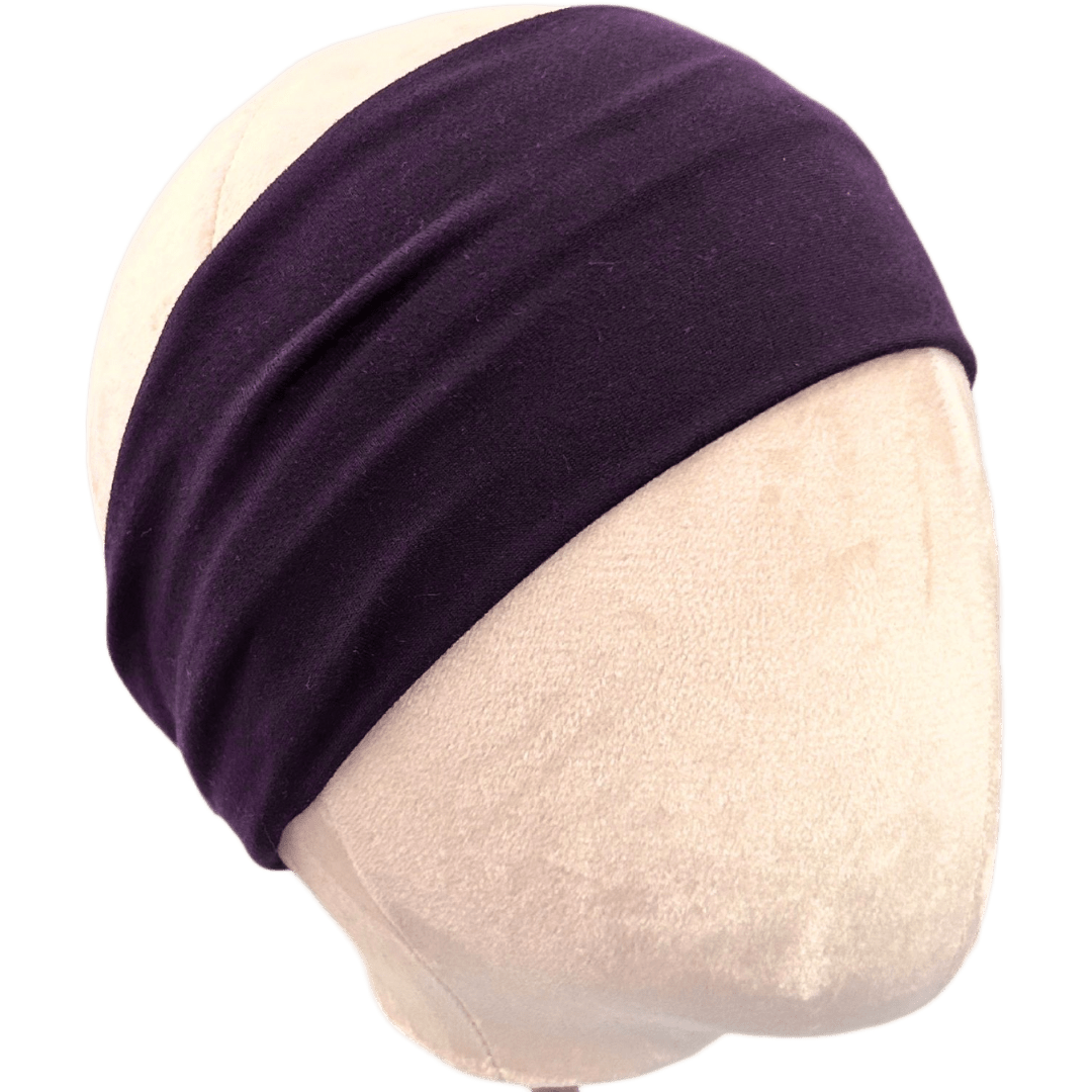 Eggplant Purple Solid Stretch Headband - The Sassy Olive