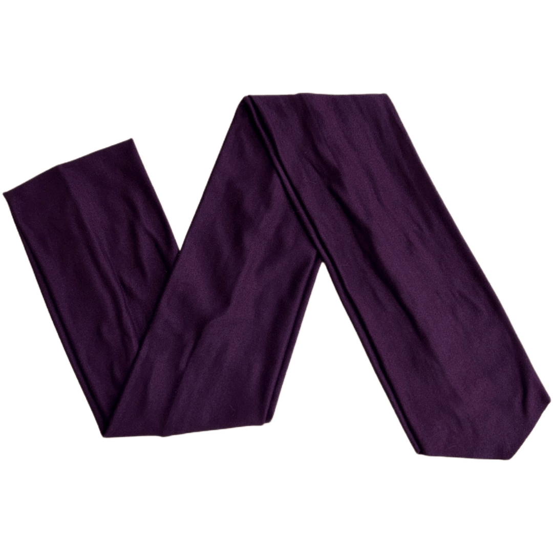 Eggplant Purple Solid Wrap Headband - The Sassy Olive