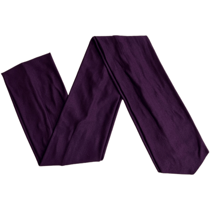 Eggplant Purple Solid Wrap Headband - The Sassy Olive