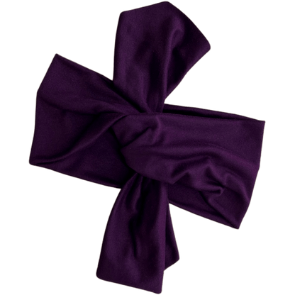 Eggplant Purple Top Knot Headband - The Sassy Olive