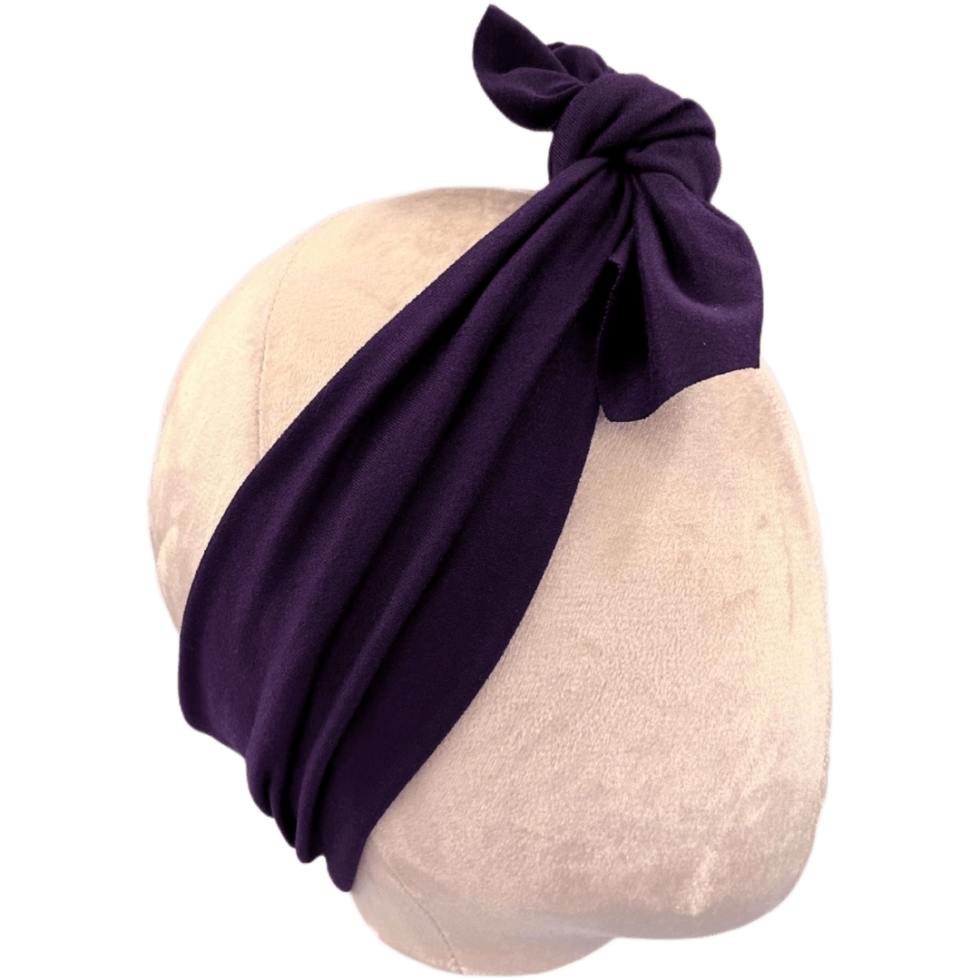 Eggplant Purple Top Knot Headband - The Sassy Olive