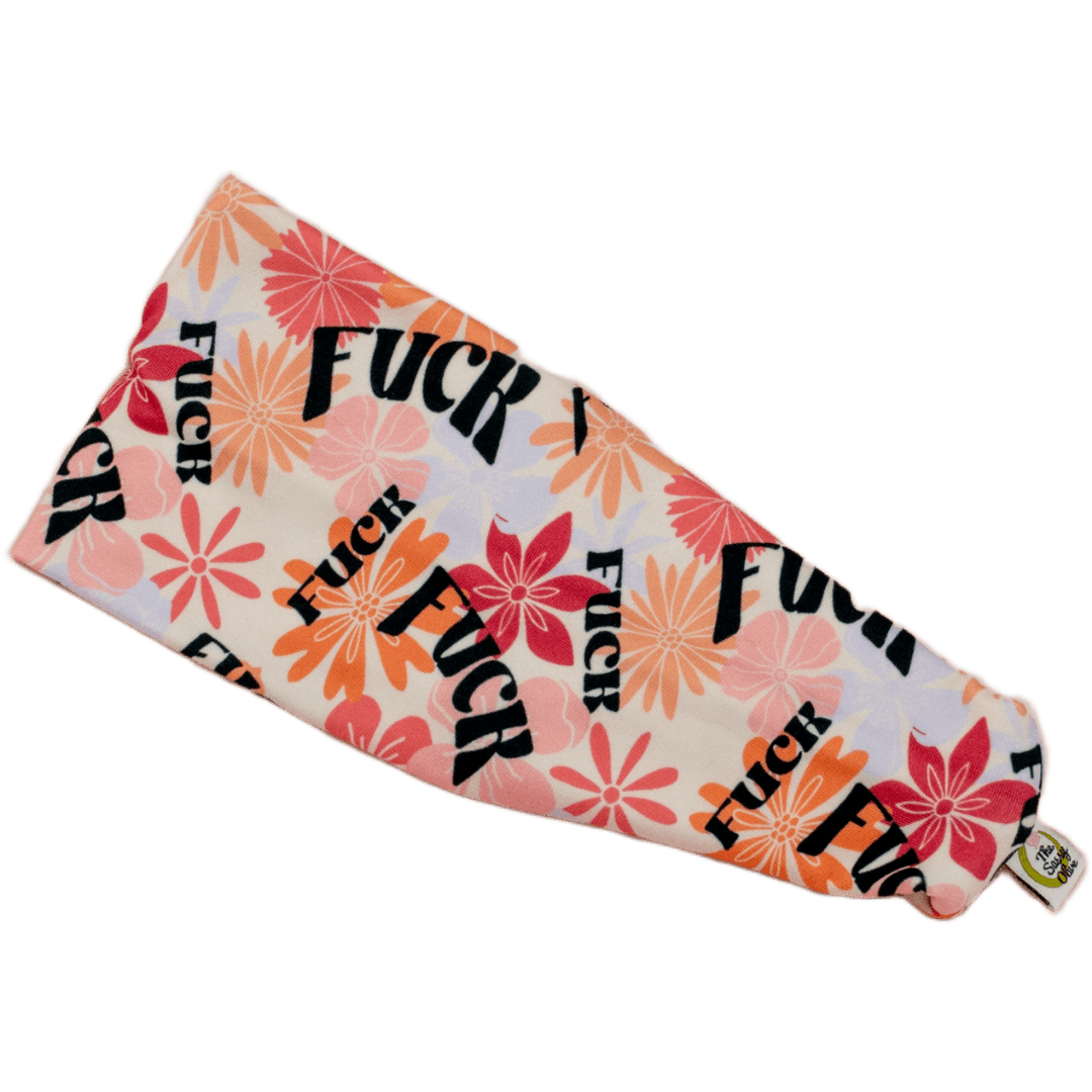 Flowers and Fuck Stretch Headband - The Sassy Olive