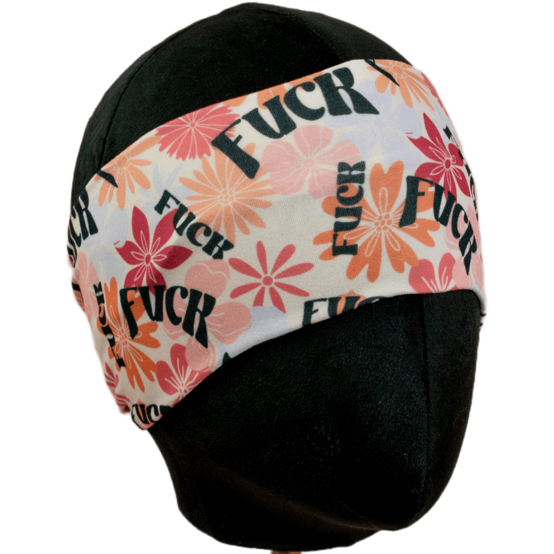 Flowers and Fuck Stretch Headband - The Sassy Olive