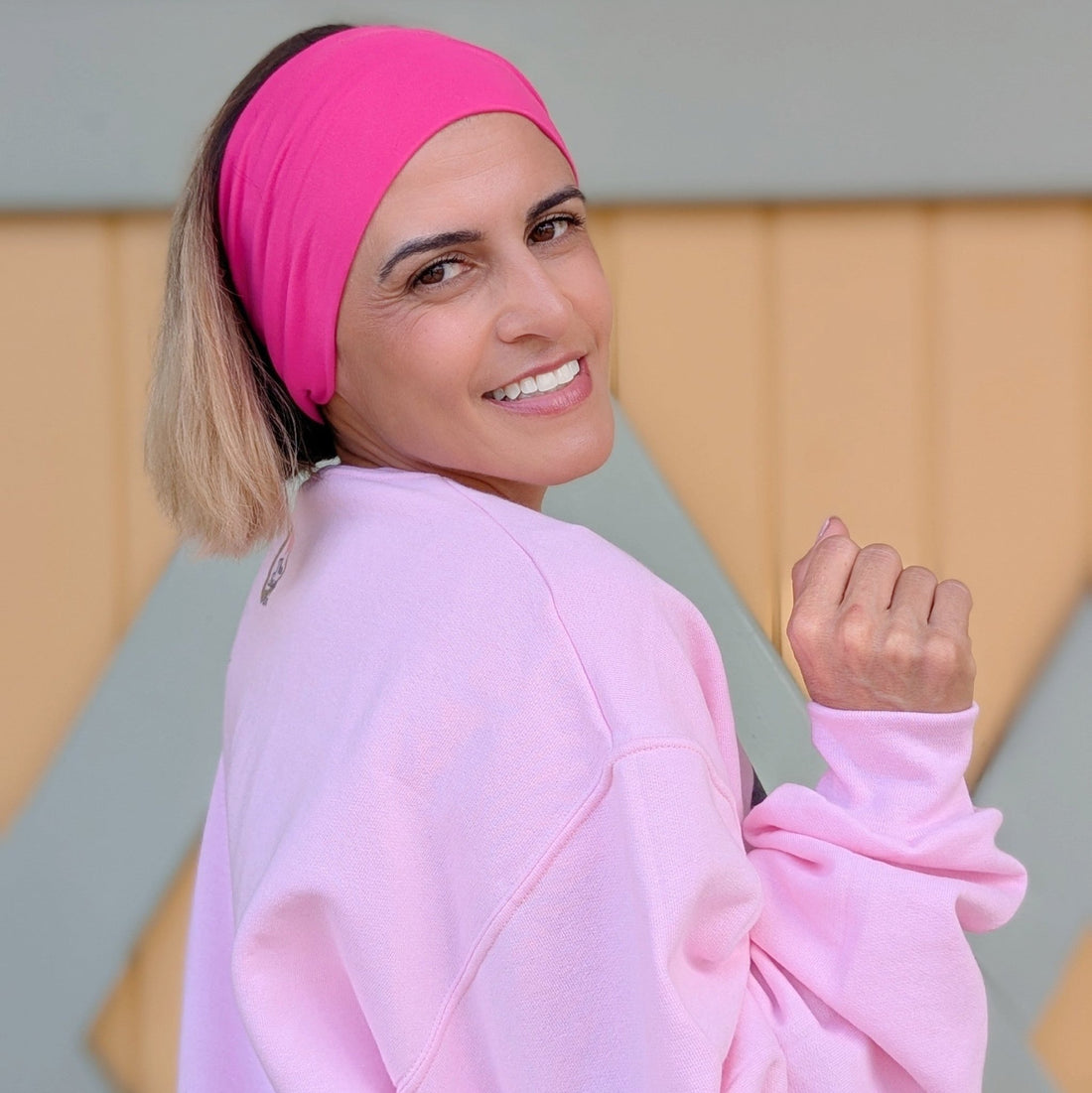 Fuchsia Pink Solid Stretch Headband - The Sassy Olive