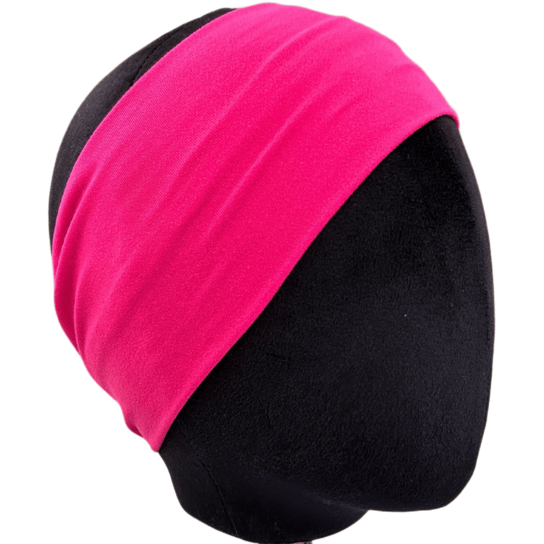 Fuchsia Pink Solid Stretch Headband - The Sassy Olive
