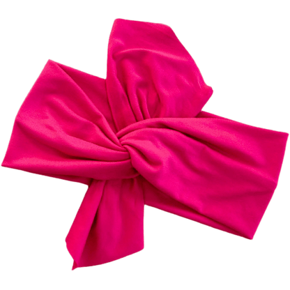 Fuchsia Pink Top Knot Headband - The Sassy Olive