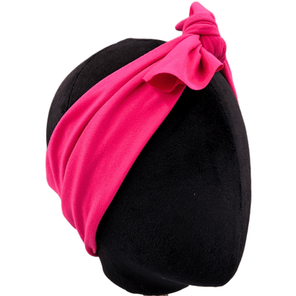 Fuchsia Pink Top Knot Headband - The Sassy Olive