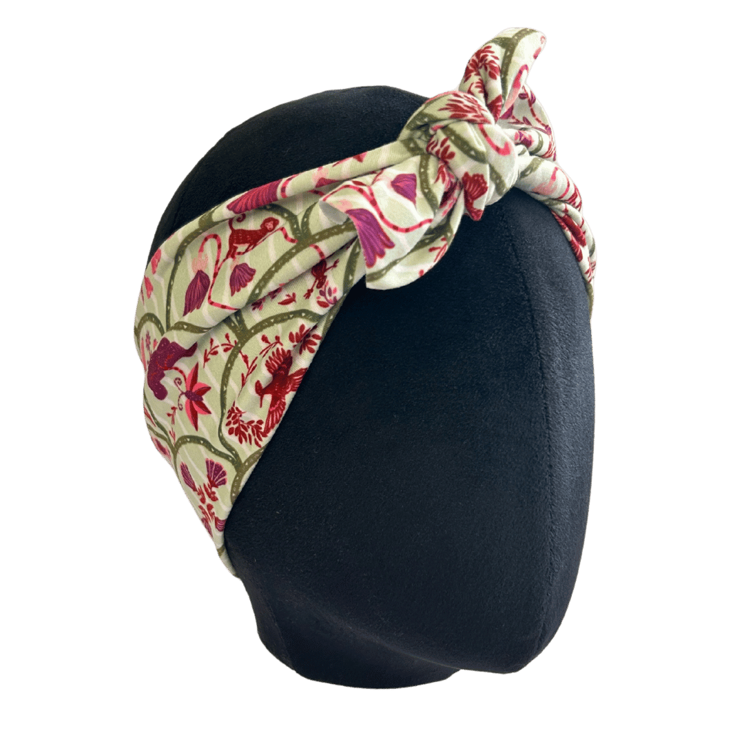 Garden Trellis Blossoms Top Knot Headband - The Sassy Olive
