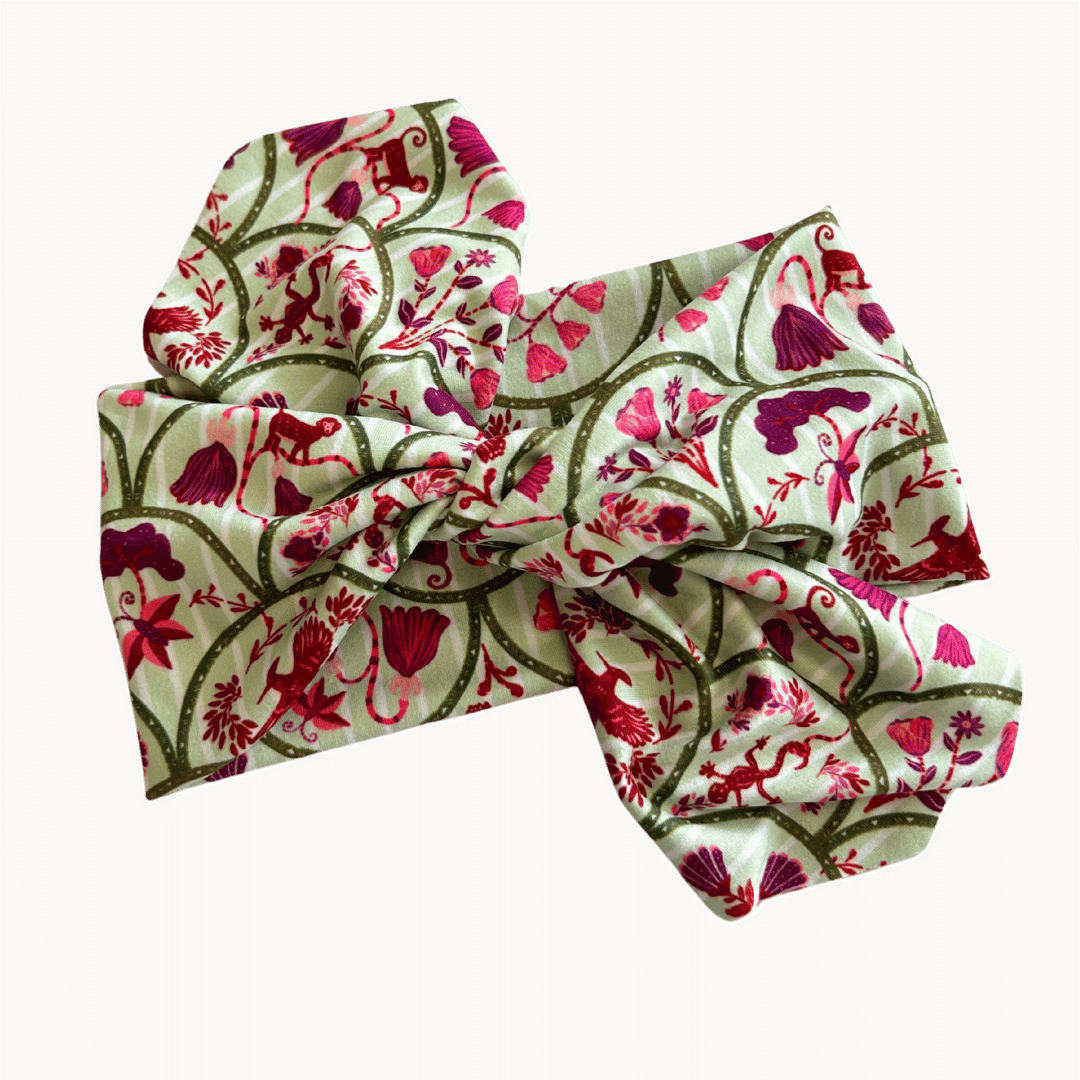 Garden Trellis Blossoms Top Knot Headband - The Sassy Olive