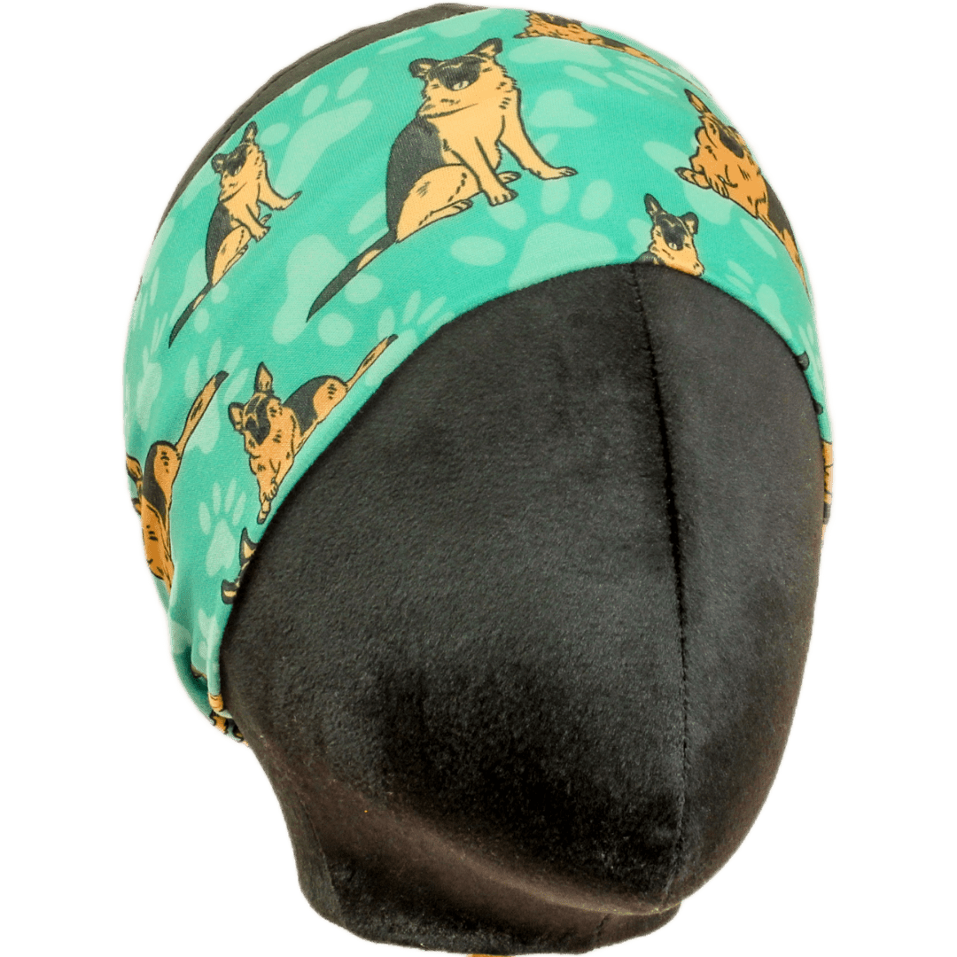 German Shepard Green Stretch Headband - The Sassy Olive