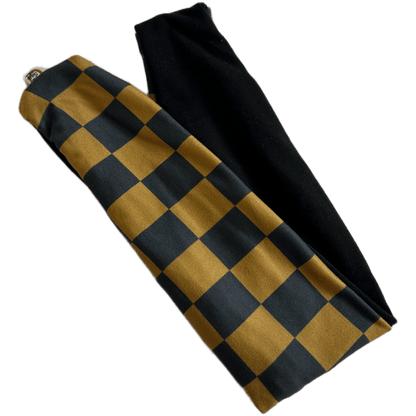 Golden Check Twist Headband - The Sassy Olive