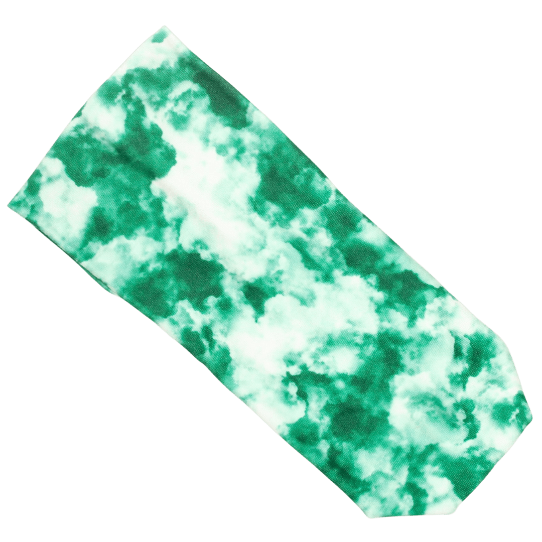 Green and White Stretch Headband - The Sassy Olive