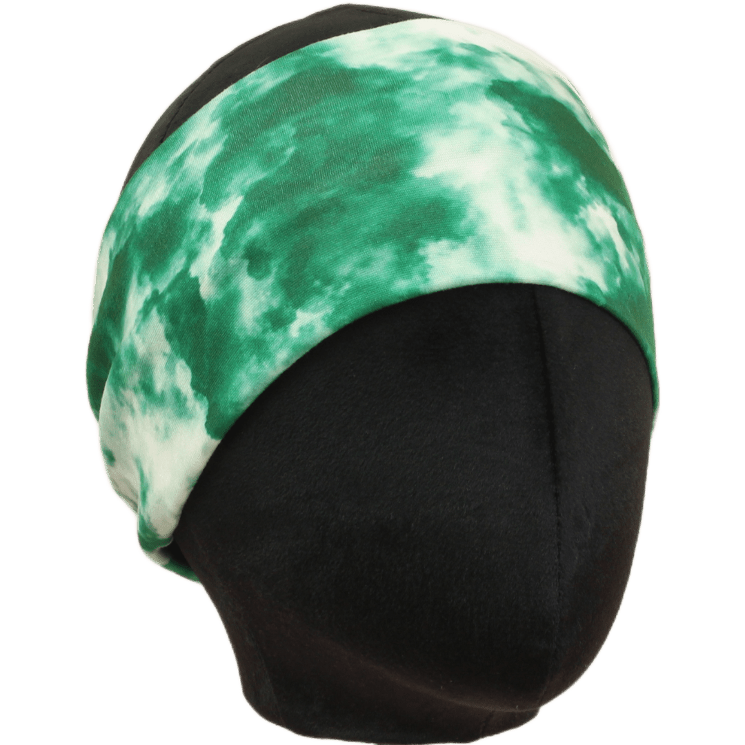 Green and White Stretch Headband - The Sassy Olive