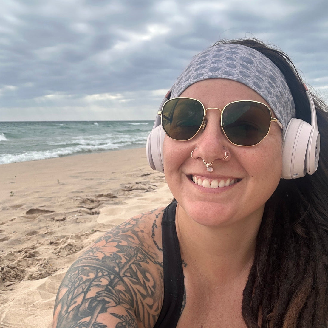 Grey Petoskey Stretch Headband - The Sassy Olive