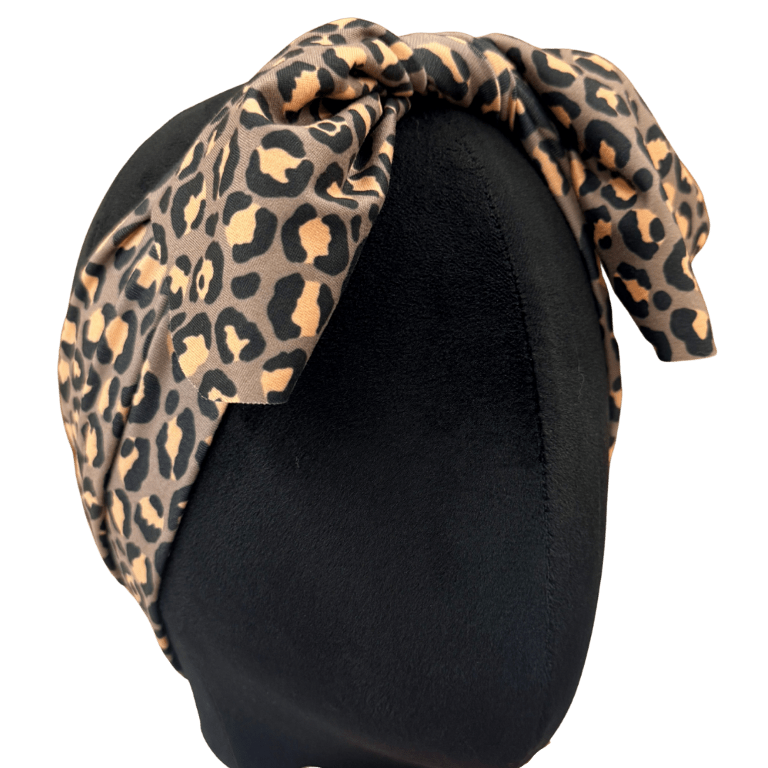 Grungy Leopard Top Knot Headband - The Sassy Olive