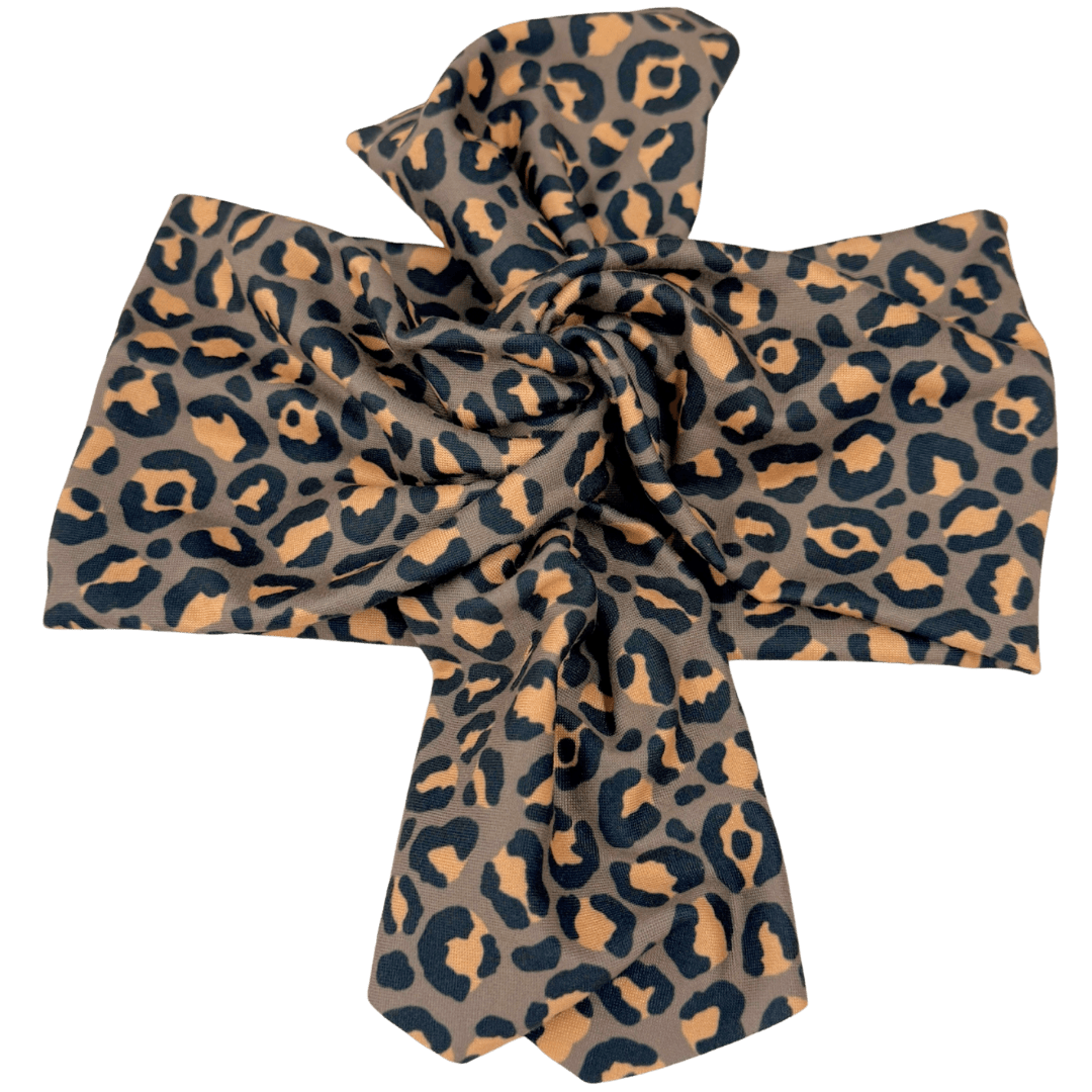 Grungy Leopard Top Knot Headband - The Sassy Olive