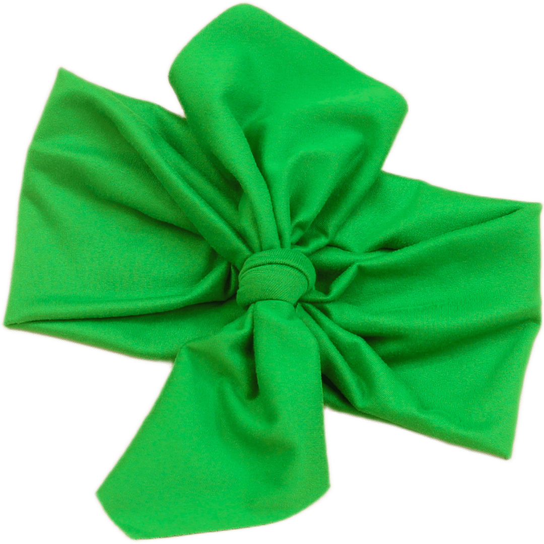 Happy Kelly Green Solid Top Knot Headband - The Sassy Olive