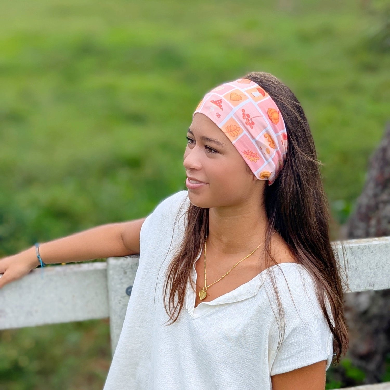 Harvest Checkers Stretch Headband - The Sassy Olive
