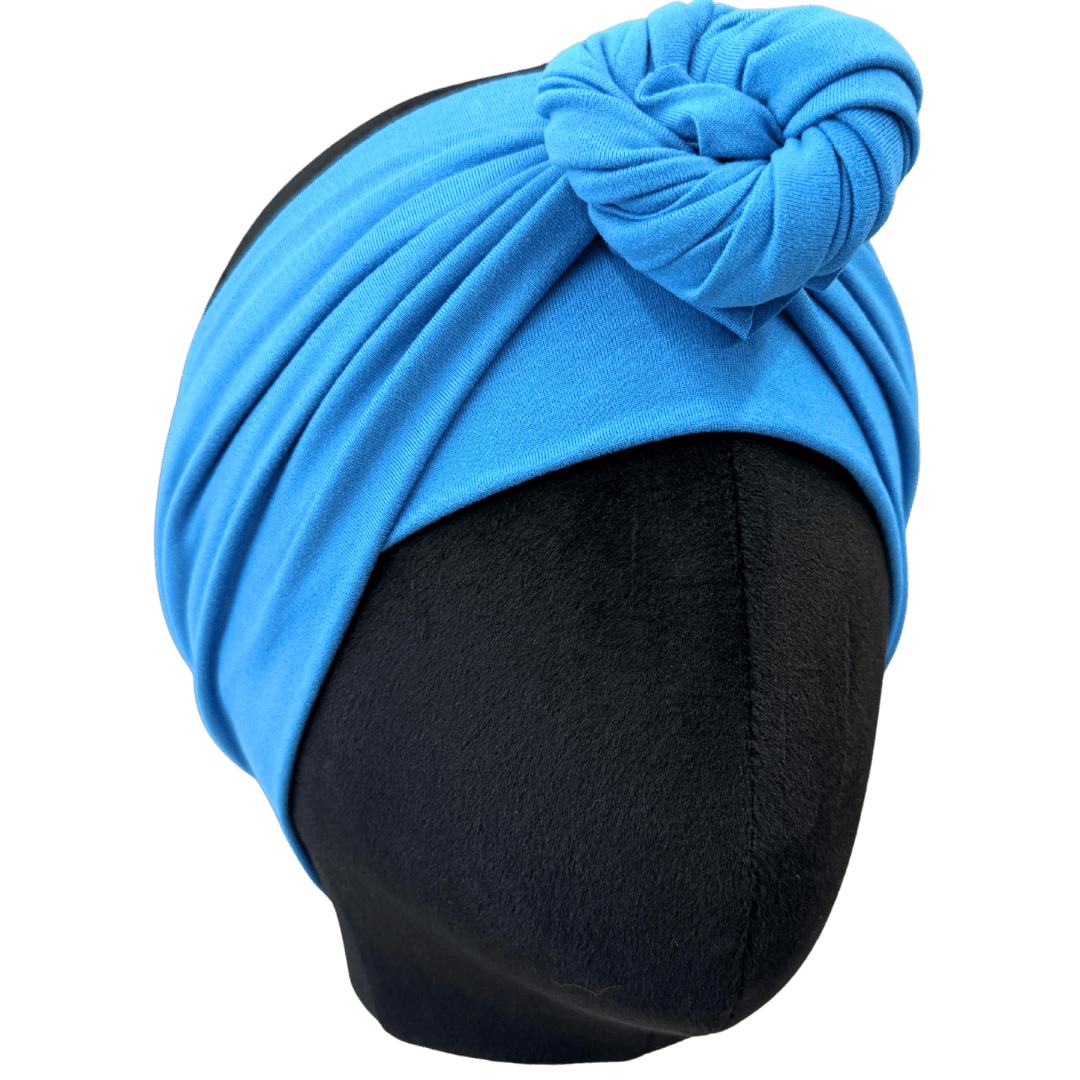 Hawaiian Blue Solid Wrap Headband - The Sassy Olive