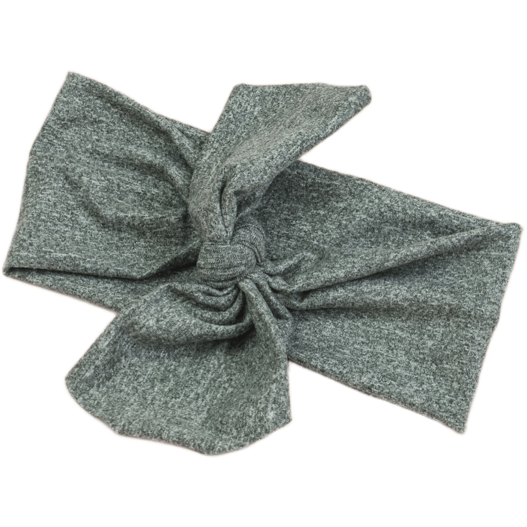 Heather Grey Top Knot Headband - The Sassy Olive