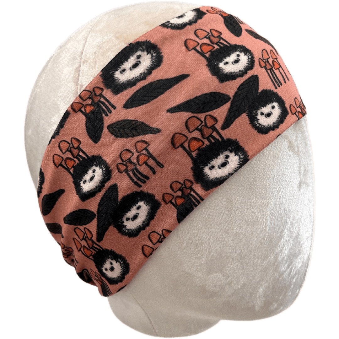 Hedgehogs and Mushrooms Stretch Headband - The Sassy Olive