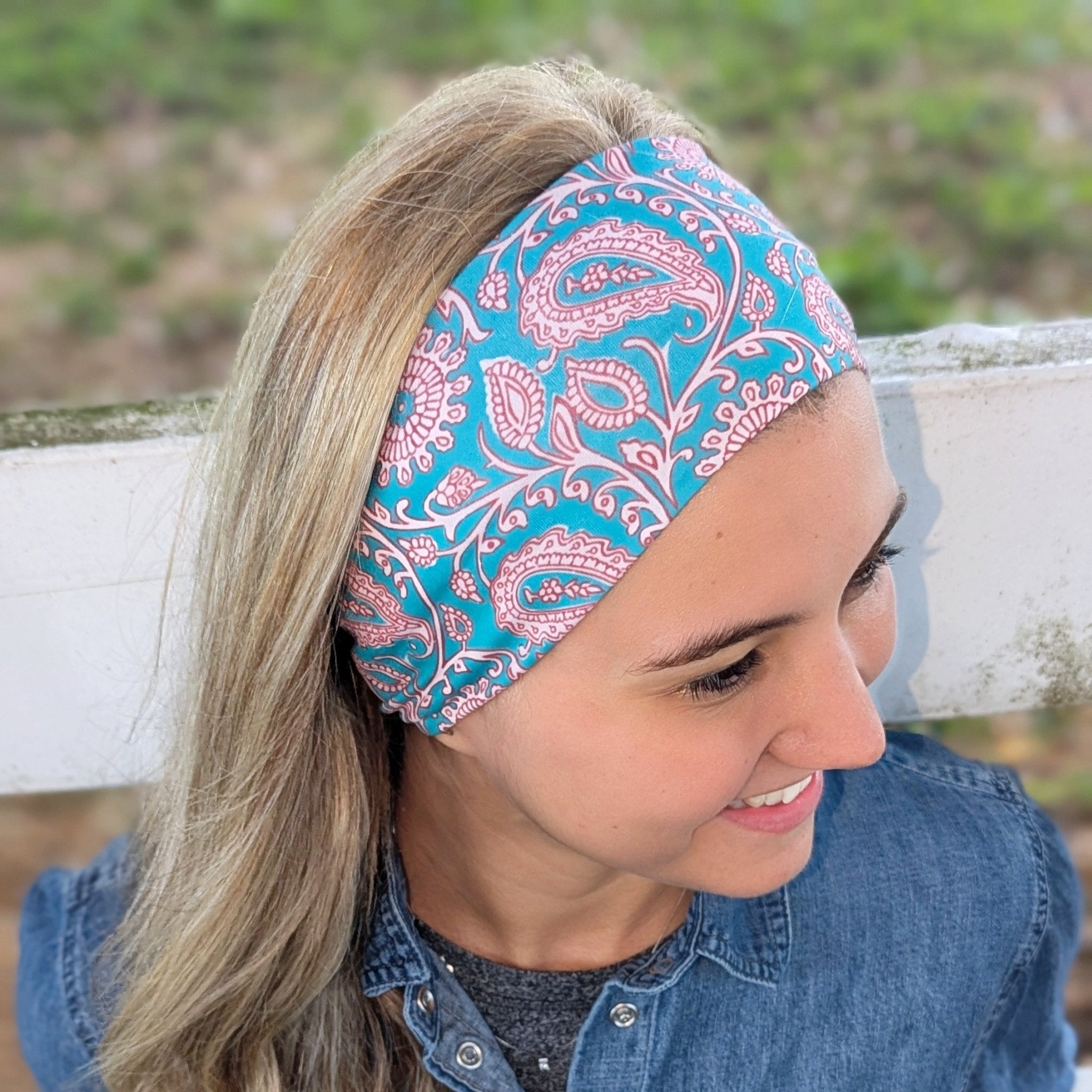 Henna Paisley Stretch Headband - The Sassy Olive