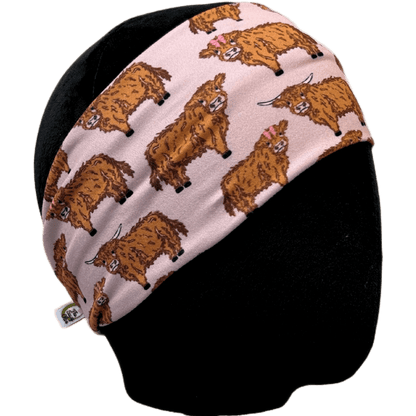 Highland Cows Stretch Headband - The Sassy Olive