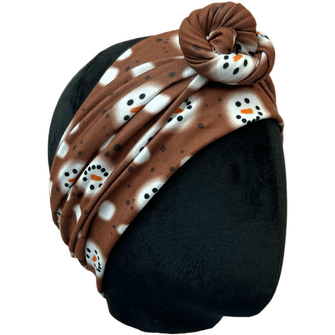 Hot Cocoa Snowman Wrap Headband - The Sassy Olive