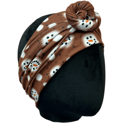 Hot Cocoa Snowman Wrap Headband - The Sassy Olive