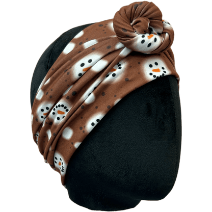 Hot Cocoa Snowmen Wrap Headband - The Sassy Olive