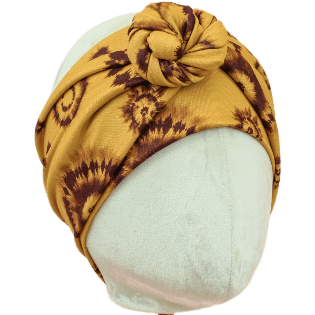 Iced Coffee Tie Dye Wrap Headband - The Sassy Olive