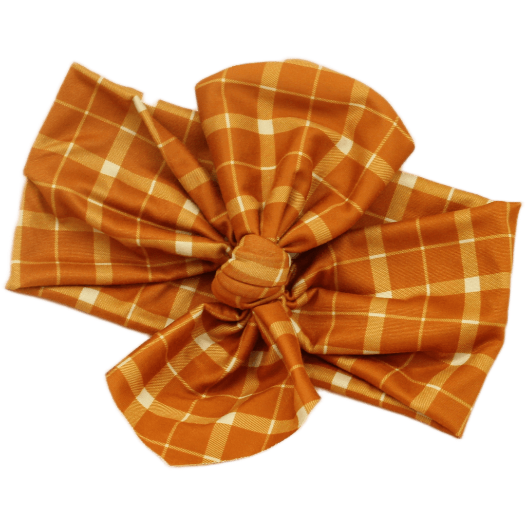 Ike Plaid Top Knot Headband - The Sassy Olive