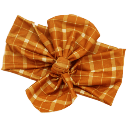 Ike Plaid Top Knot Headband - The Sassy Olive