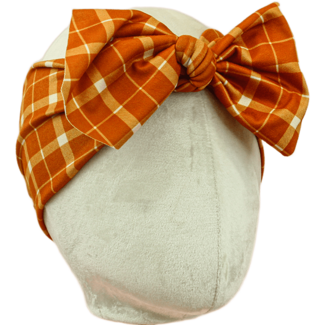 Ike Plaid Top Knot Headband - The Sassy Olive