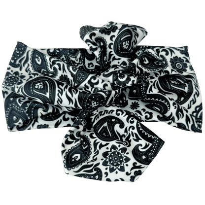 Inkwell Paisley Top Knot Headband - The Sassy Olive