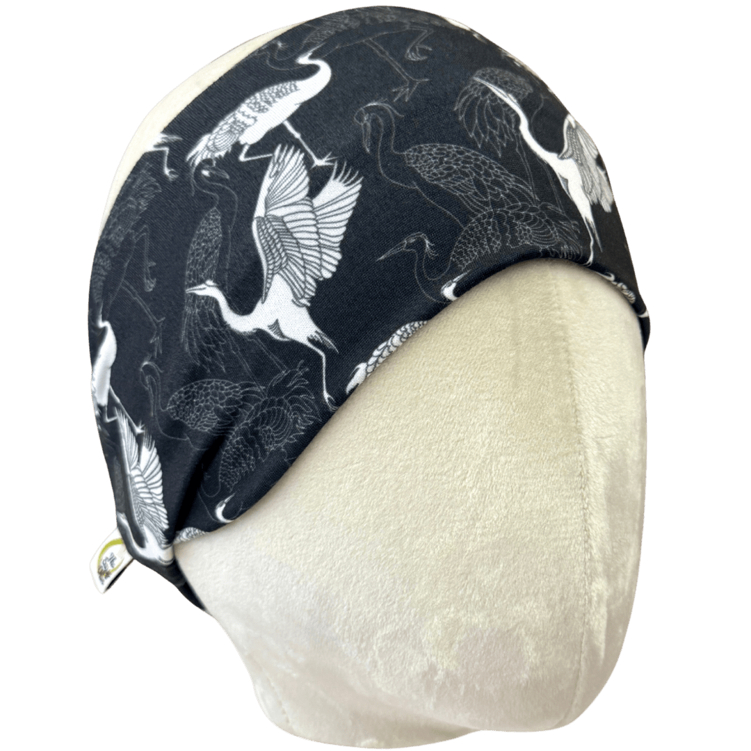 Japanese Red Crowned Cranes Stretch Headband - The Sassy Olive