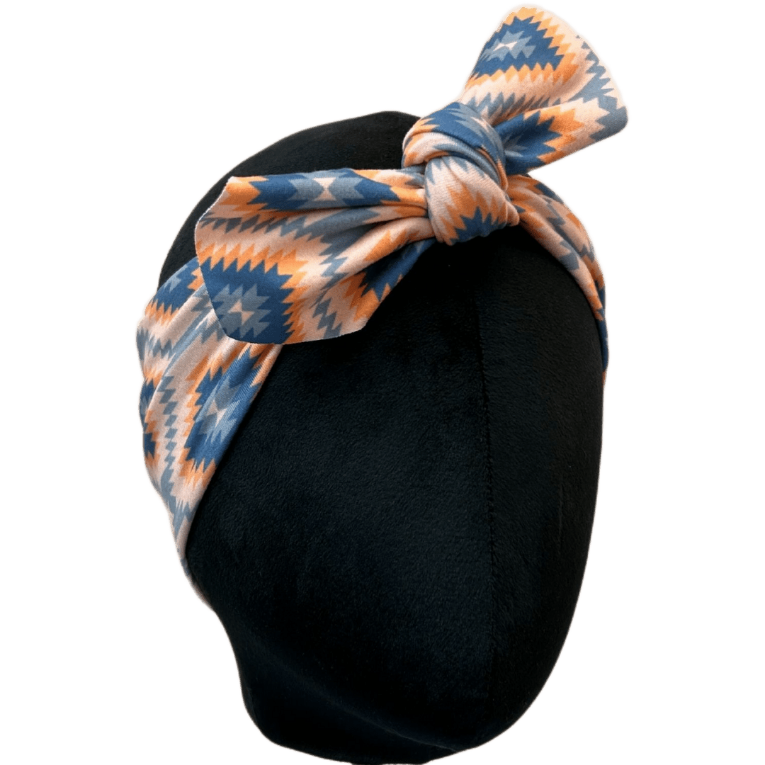 Kilim Denim Top Knot Headband - The Sassy Olive