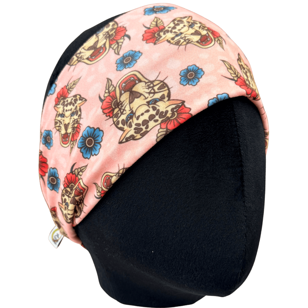Leopard Pink Stretch Headband - The Sassy Olive