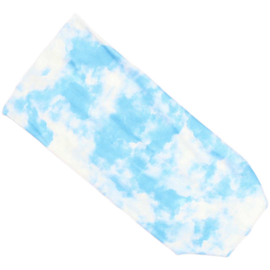 Light Blue and White Stretch Headband - The Sassy Olive