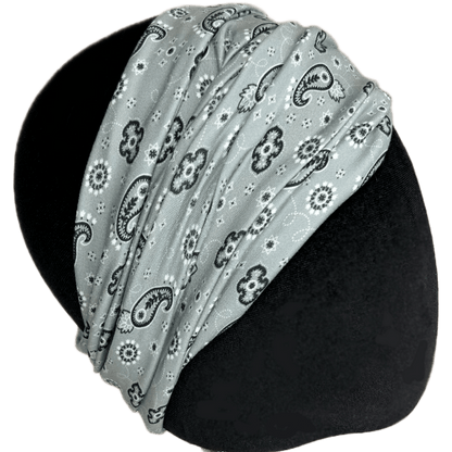 Light Blue Bandana Paisley Boho Buff - The Sassy Olive