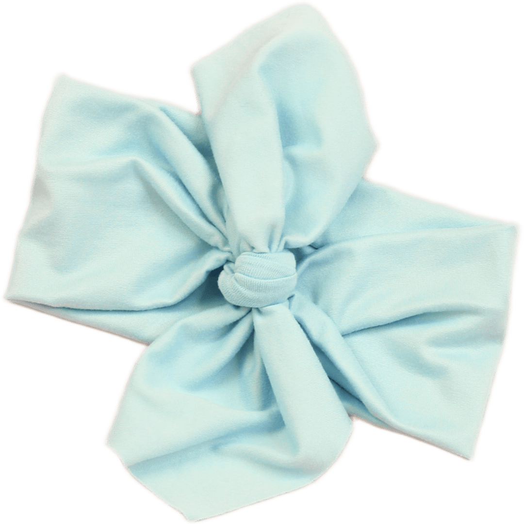 Light Blue Solid Top Knot Headband - The Sassy Olive