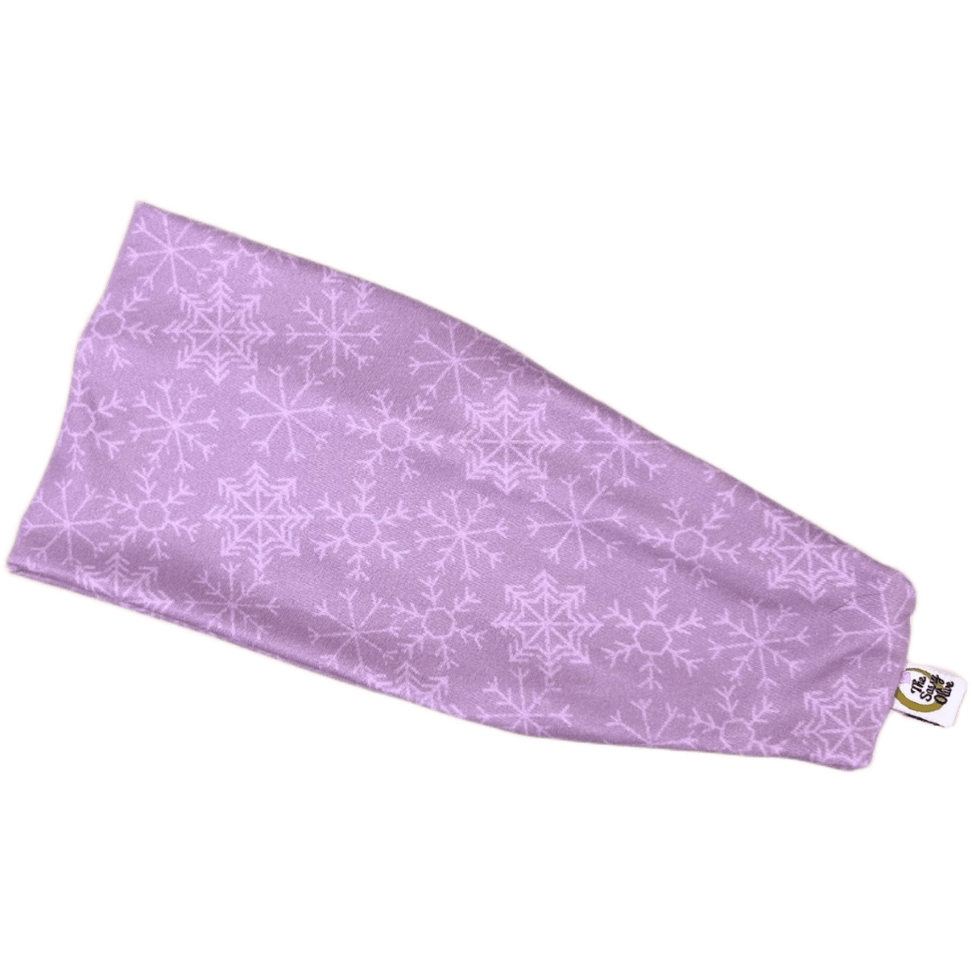 Lilac Snowflakes Stretch Headband - The Sassy Olive