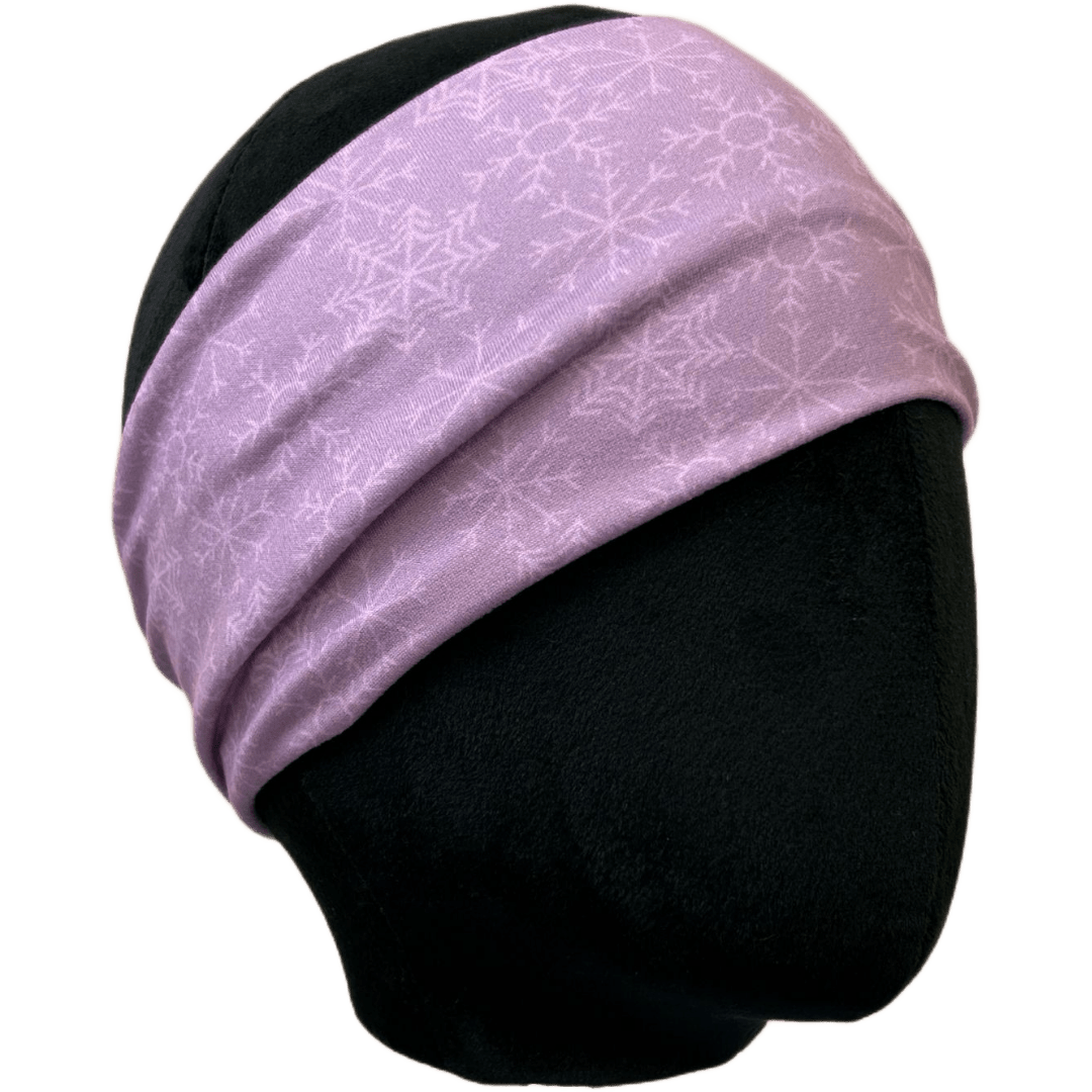 Lilac Snowflakes Stretch Headband - The Sassy Olive