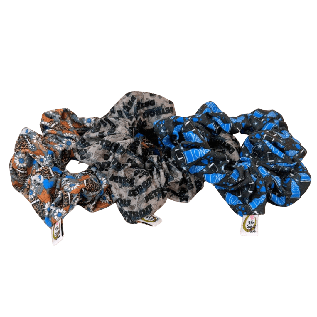 Lions Pattern Scrunchie Pack - The Sassy Olive