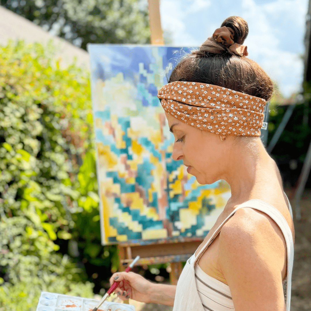 Little White Flowers Twist Headband - The Sassy Olive