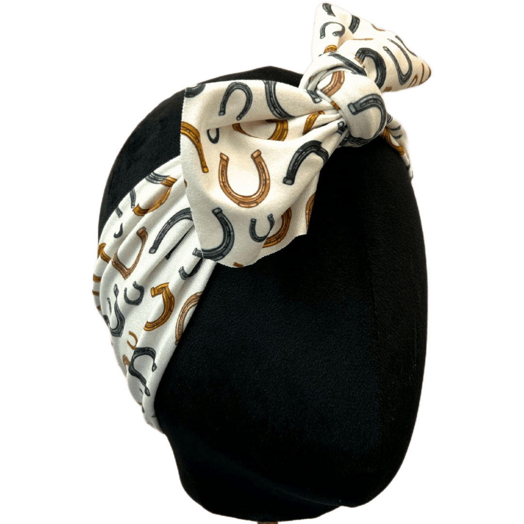 Lucky Horseshoes Top Knot Headband - The Sassy Olive