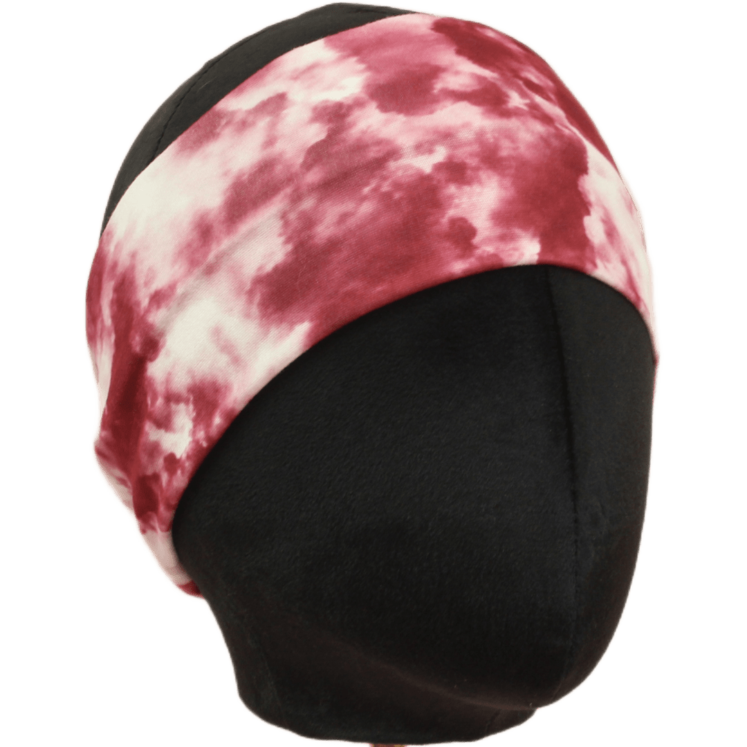 Maroon and White Stretch Headband - The Sassy Olive