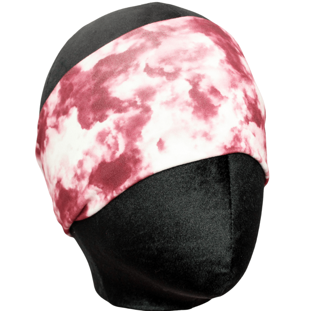 Maroon and White Stretch Headband - The Sassy Olive